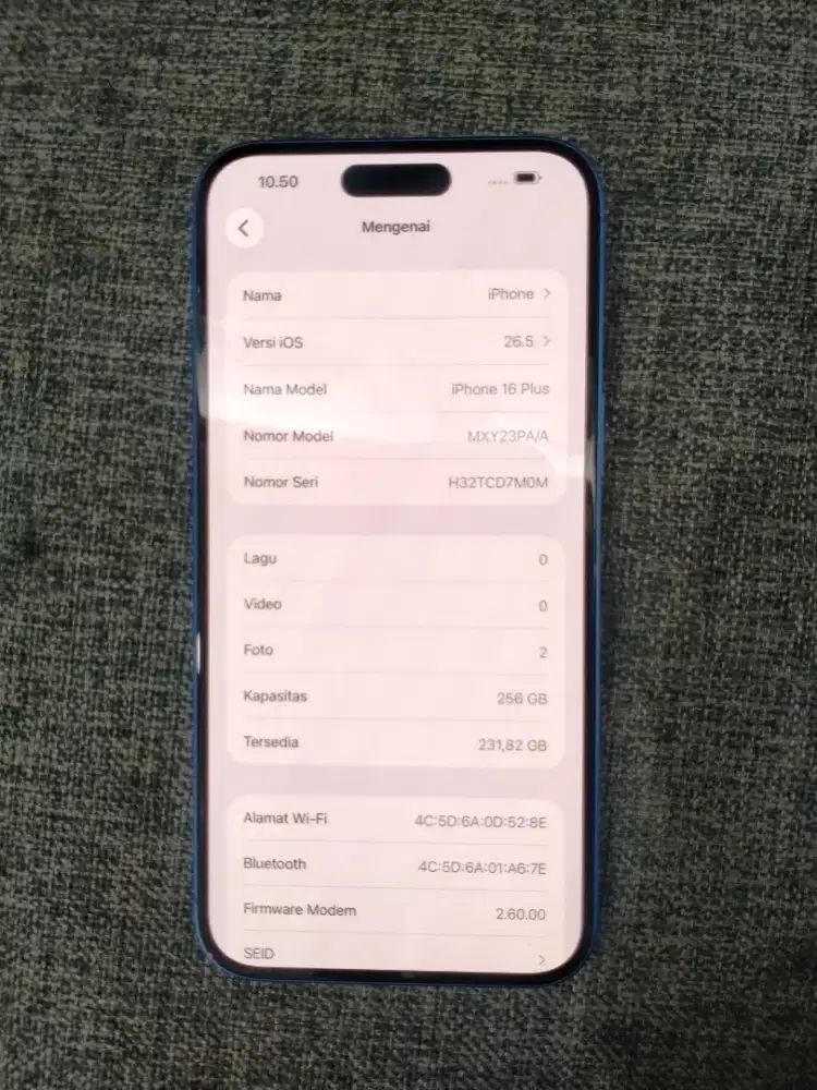 IPHONE 16 PLUS - 256GB - IBOX