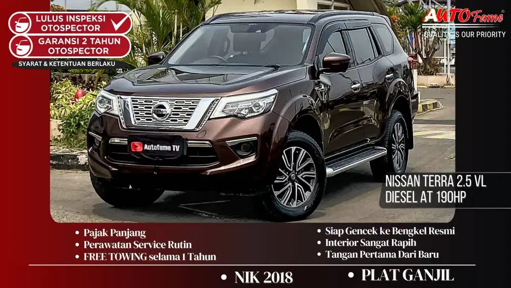 Nissan Terra 2.5 VL Diesel AT 190HP Fullspec Brown On Brown Pemk 2019