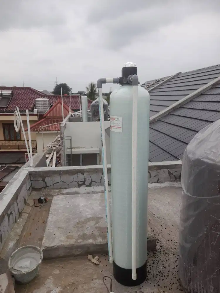 filter air sepaket /kepala 3way dengan media