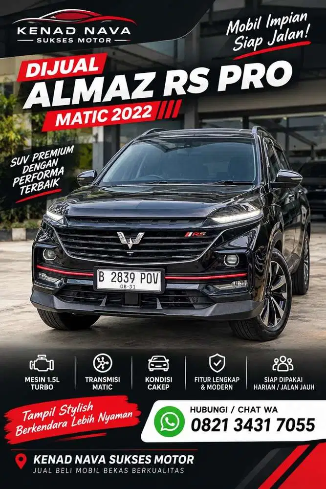 Menarik Promo DP 1 juta Wuling Almaz RS 2022 Matic