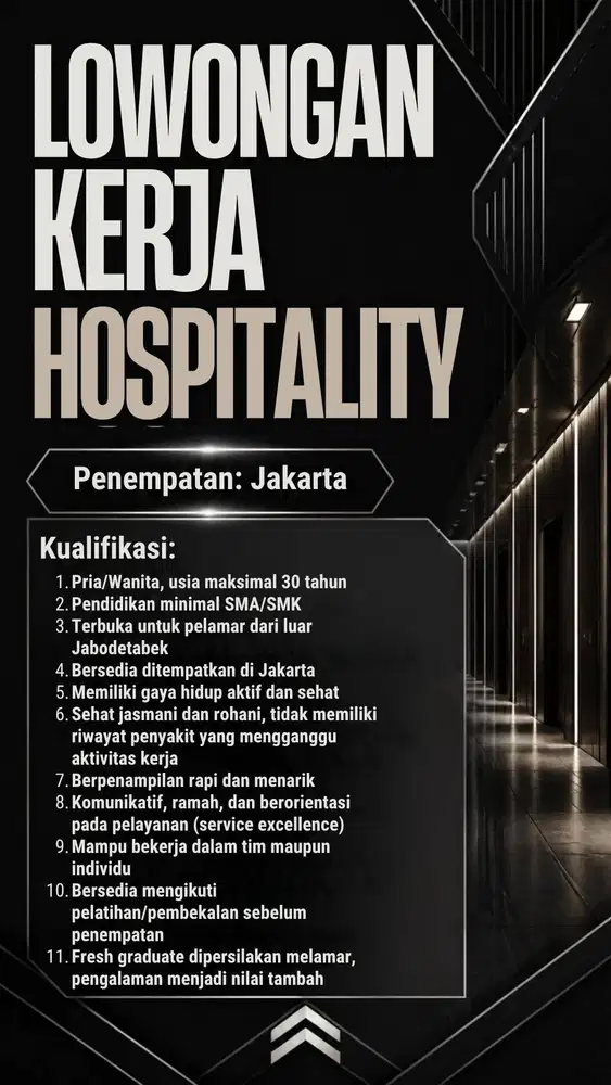 Lowongan Kerja Hospitality