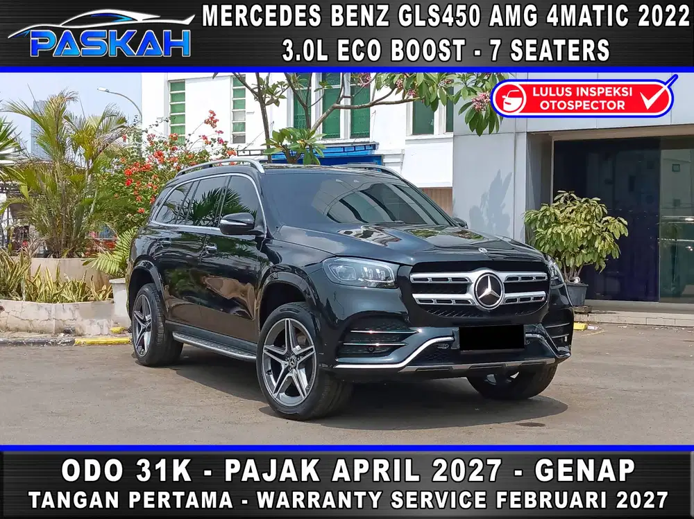 Pajak April 2027 BUNGA 4% Odo 31k GLS450 4Matic AMG 2022 GLS 450 2022