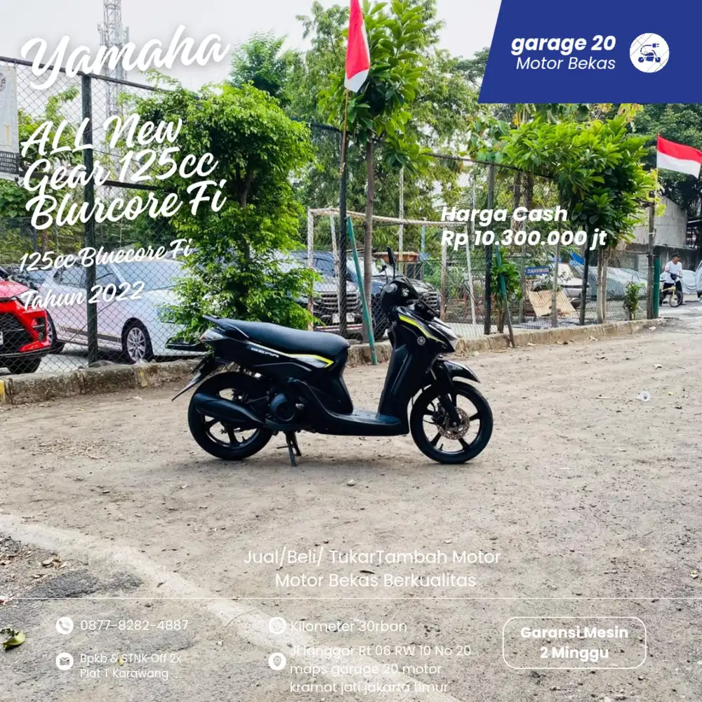 Yamaha Gear New 125cc Bluecore Fi Tahun 2022 Pajak Off