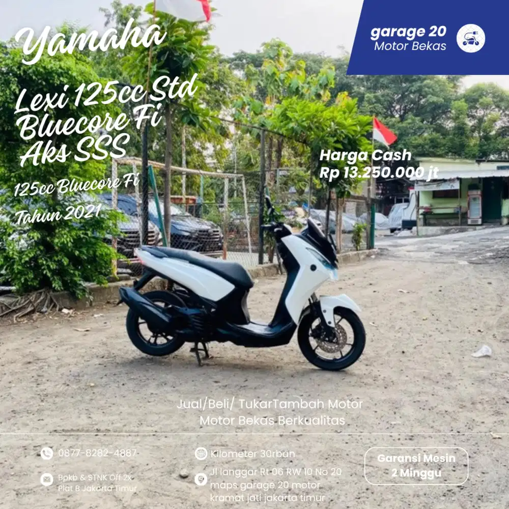 Yamaha Lexi 125cc Bluecore Fi Aks SSS Tahun 2021 Pajak Off