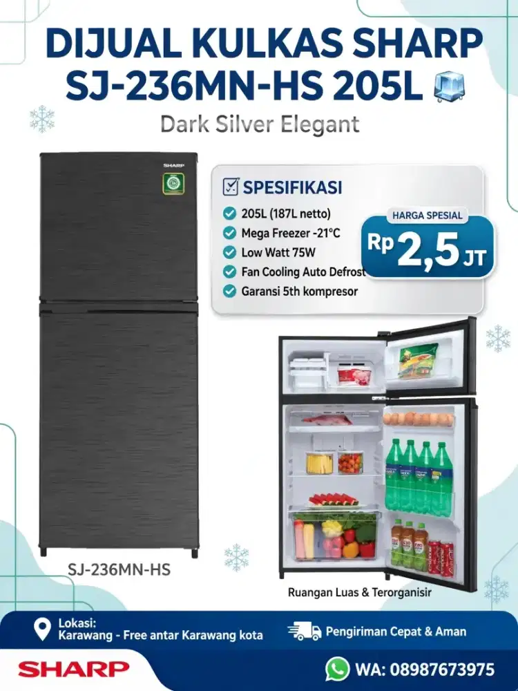 Kulkas Sharp 2 Pintu Murah