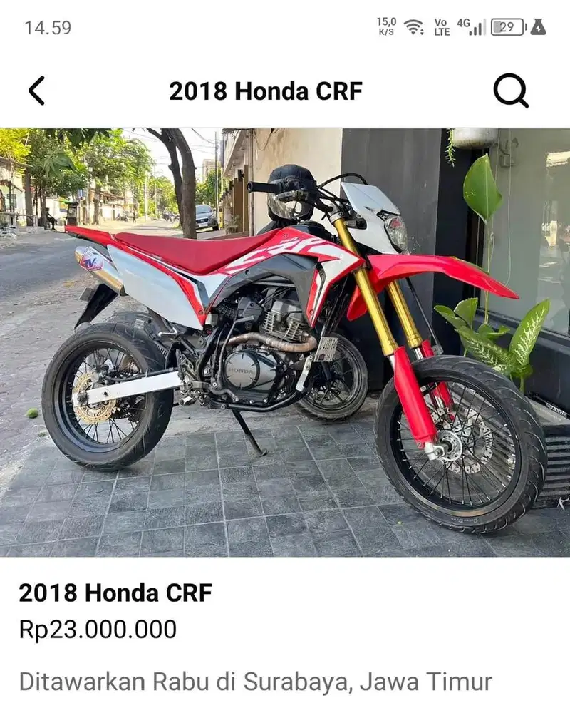 CRF 2018 part ori ada kecuali velg.23 nego