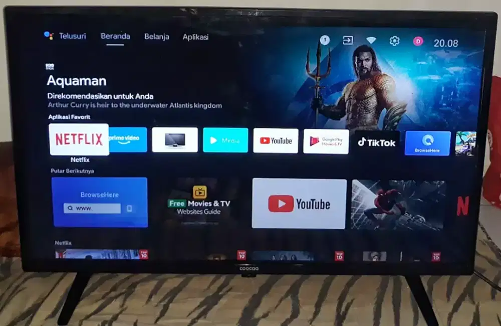 TV LED 40 INC COOCAA ANDROID & DIGITAL BAGUS NORMAL GBR BENING BEKASI
