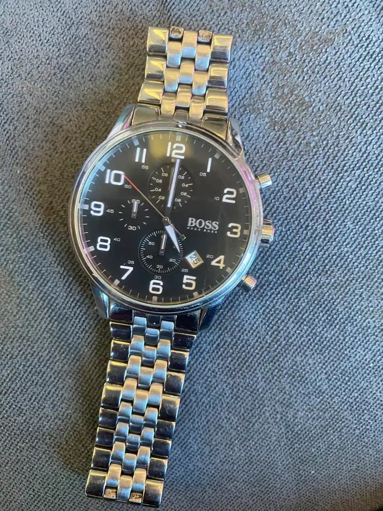 Exquisite Hugoboss HB 88 Black Dial Chronograph wr 50 m