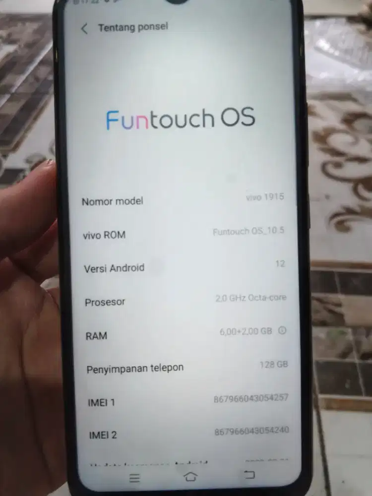 vivo y19 ram6/128