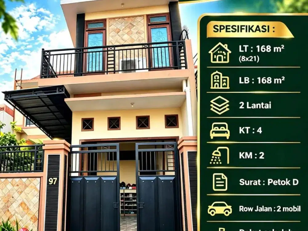 CA1272 DIJUAL RUMAH 2 LT SIAP HUNI STRATEGIS DI SIDOTOPO WETAN