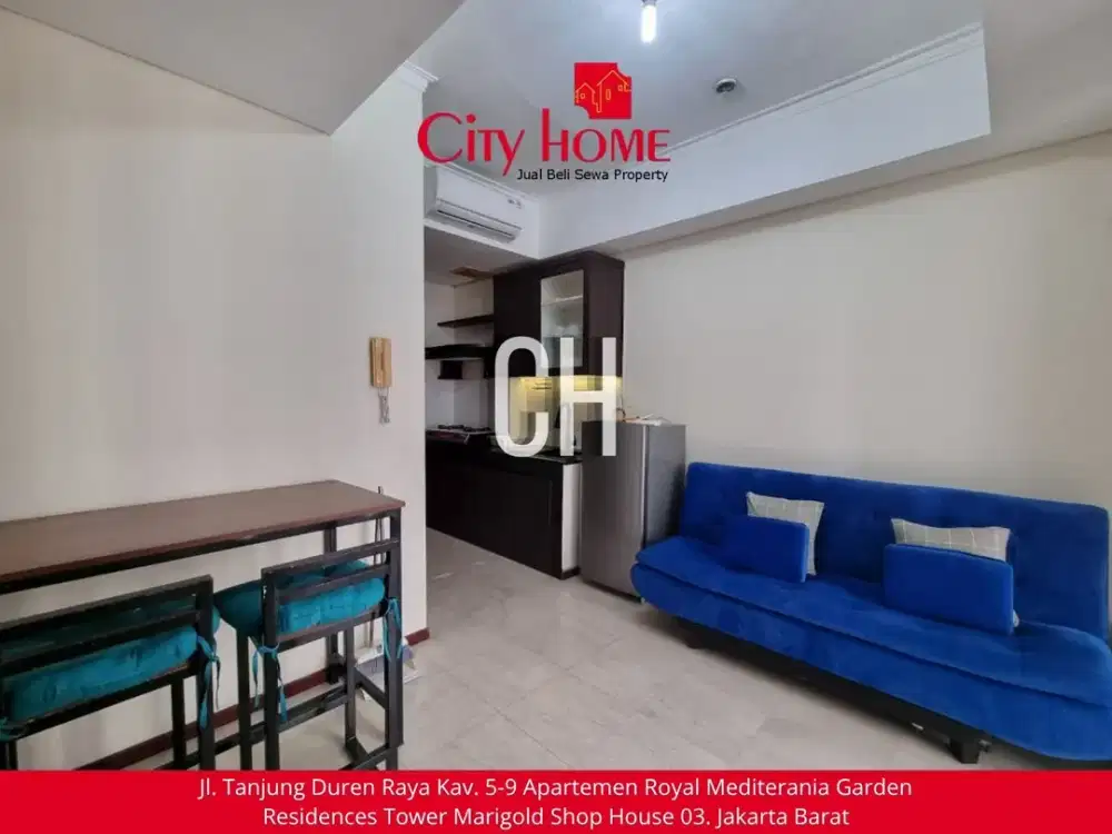 Dijual Apartemen 1 BR Furnished di Royal Mediterania Garden Podomoro City