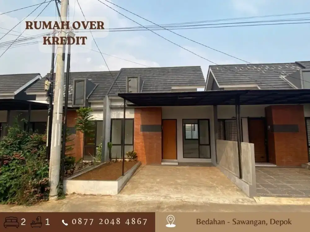 Jual Rumah Over Kredit dkt Tol 73JT di Bedahan Sawangan Depok