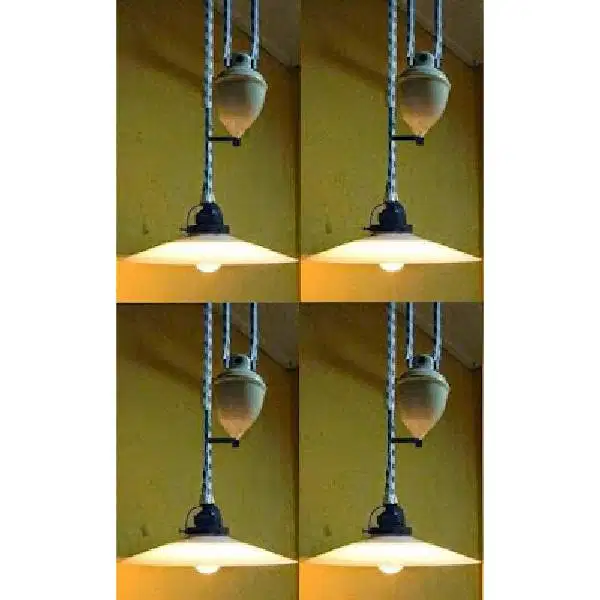 21 PCS Vintage adjustable UFO Lamp /  lampu kristal katrol era kolonia