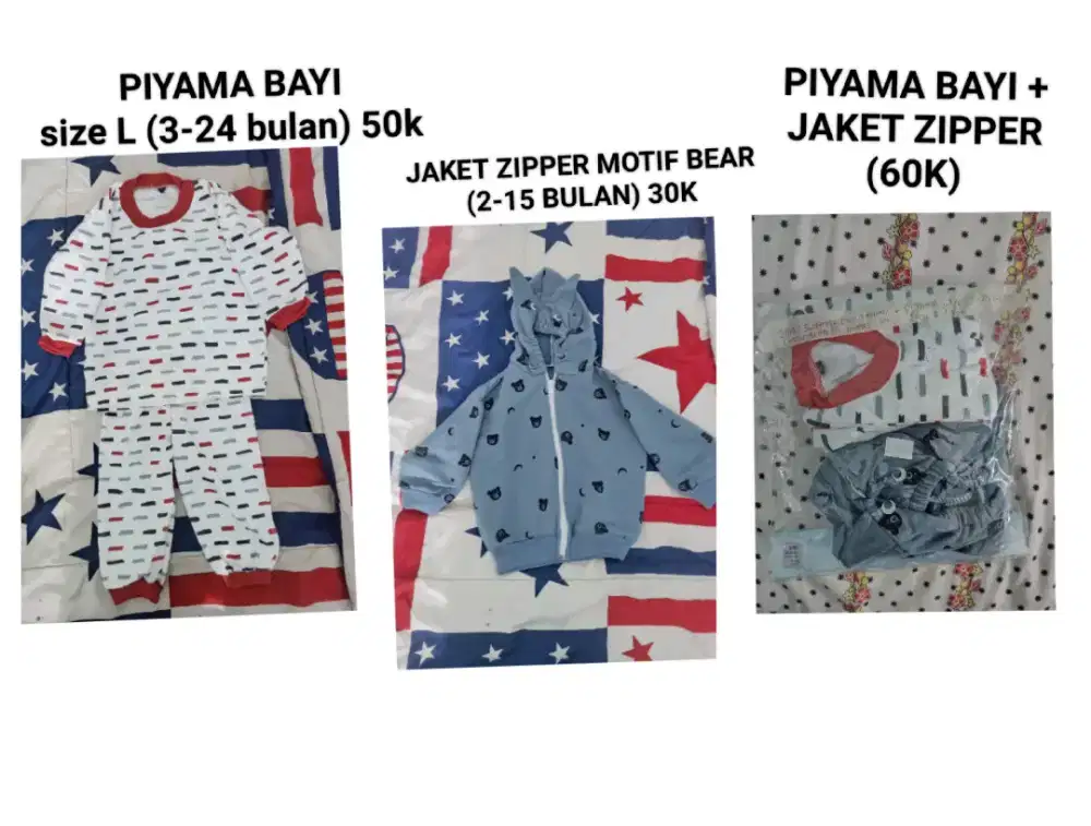 Jual perlengkapan baju celana pakaian bayi anak usia 0 bulan-24bulan