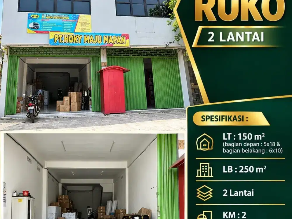 CA1271 DIJUAL RUKO 2 LT BAGUS SIAP PAKAI PUSAT KOTA DI KEMAYORAN BARU SURABAYA
