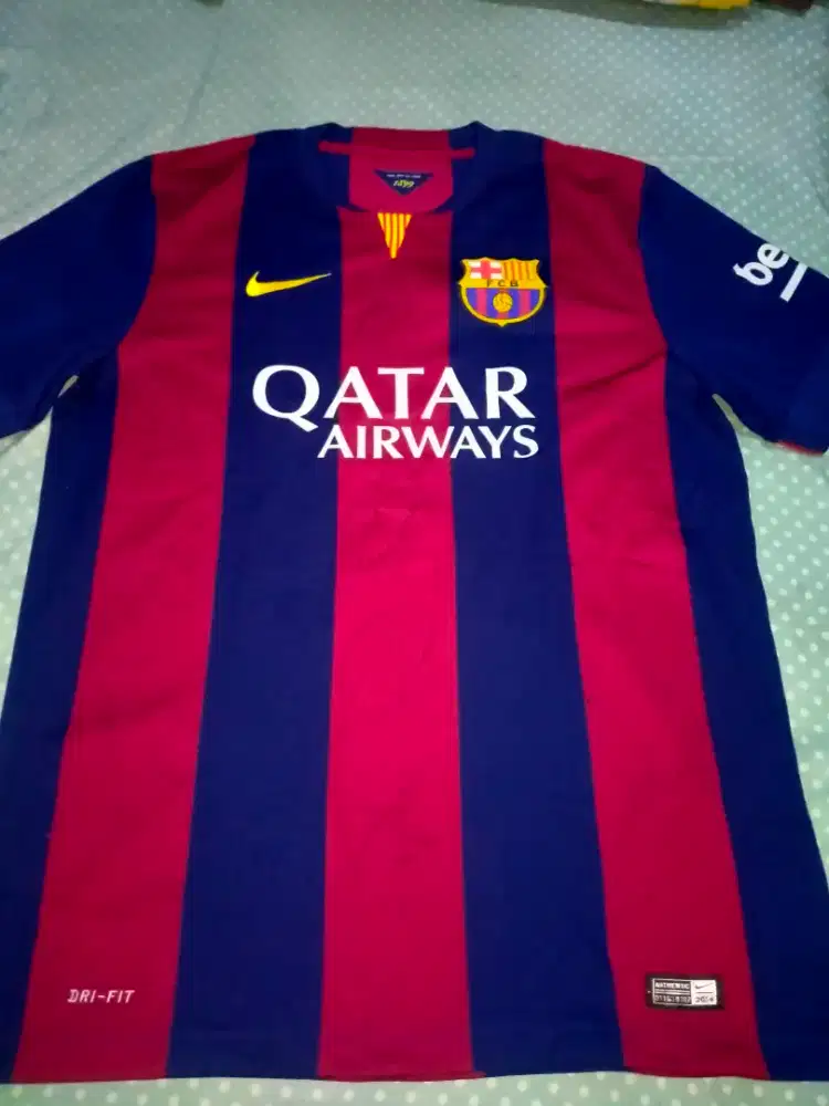 Jersey Barcelona (kandang) 2014+2015 +tanda tangan team barca