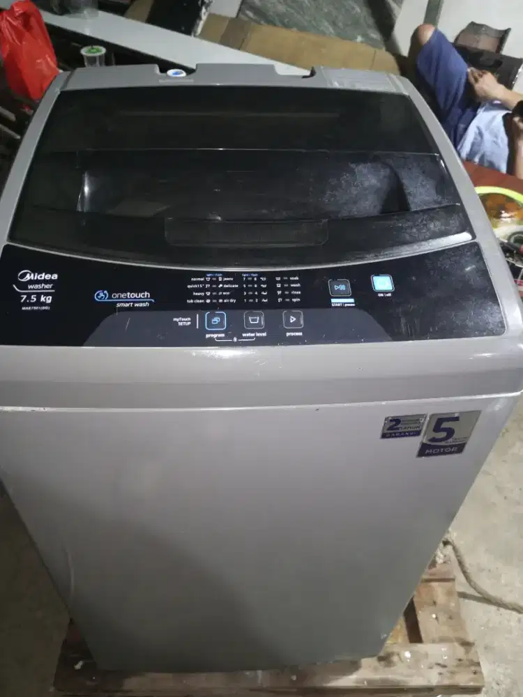 Mesin cuci toploding midea normal