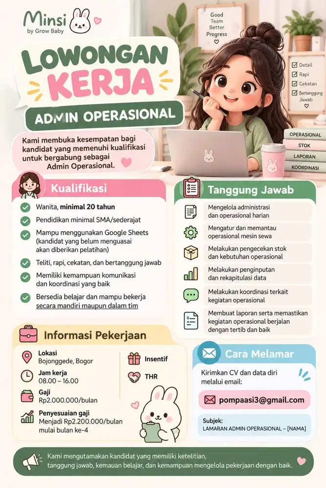 Lowongan Kerja Admin Operasional