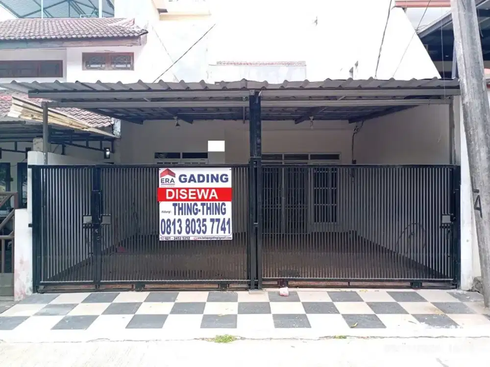 Ss.3174 - Murah !! Disewakan / Dijual Rumah Siap Huni Rapih 6x15 Hadap Utara di Pondok Gading Utama