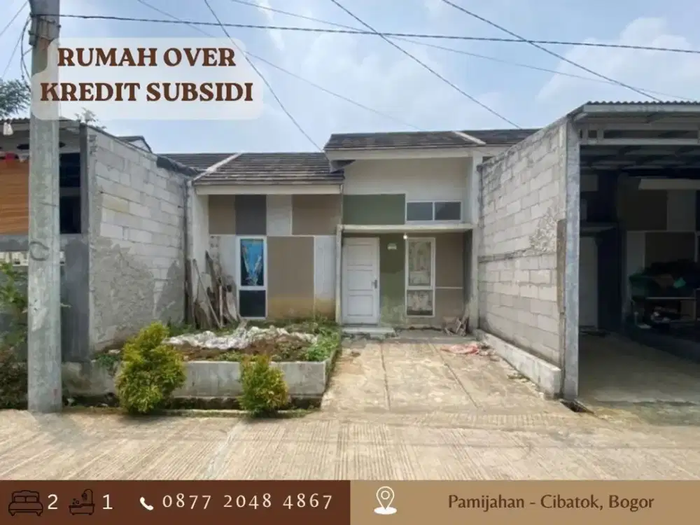 Rumah OVER KREDIT Subsidi 43JT cicilan 1 jtan di Cibatok Bogor
