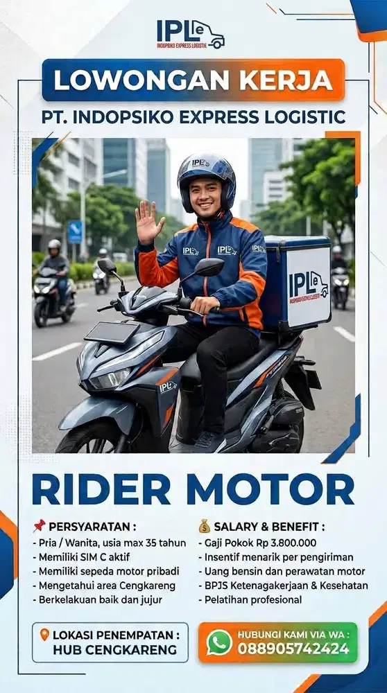 Loker kurir motor delivery