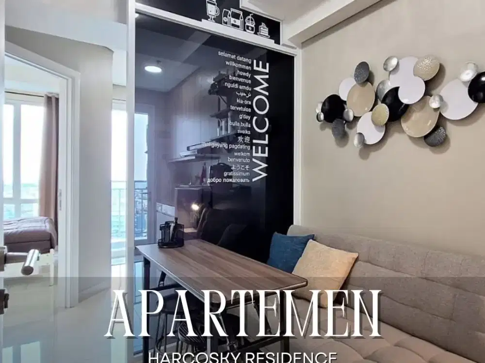 DISEWAKAN MURAH APARTEMEN HARCOSKY RESIDENCE 1BR FURNISHED DI JAKARTA BARAT