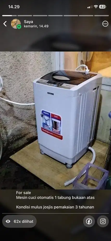 Mesin cuci Denpo 1 tabung