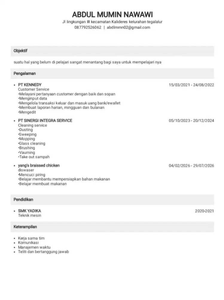 mencari pekerjaan