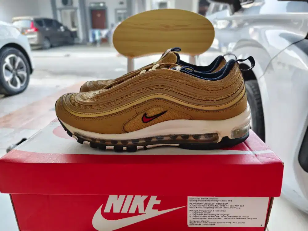 Sepati Nike Airmax 97, Metalic Gold, Ori, Bagus