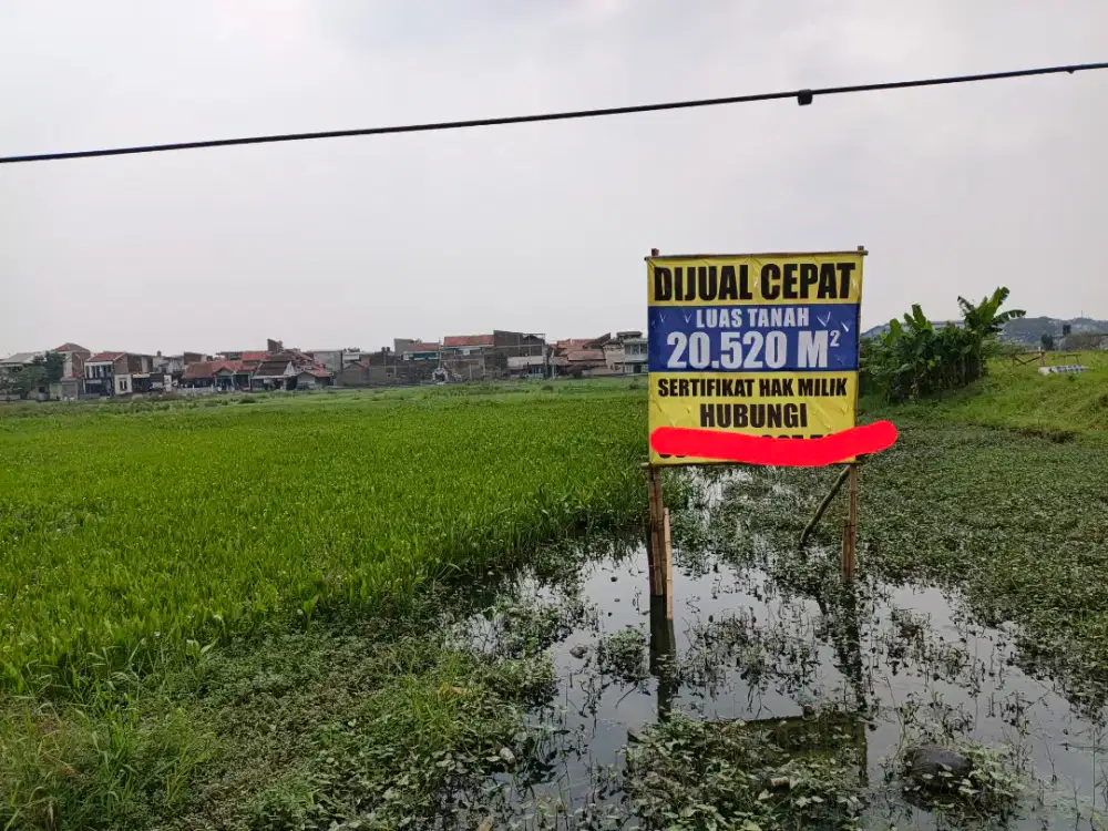 Dijual tanah luas 20.520²