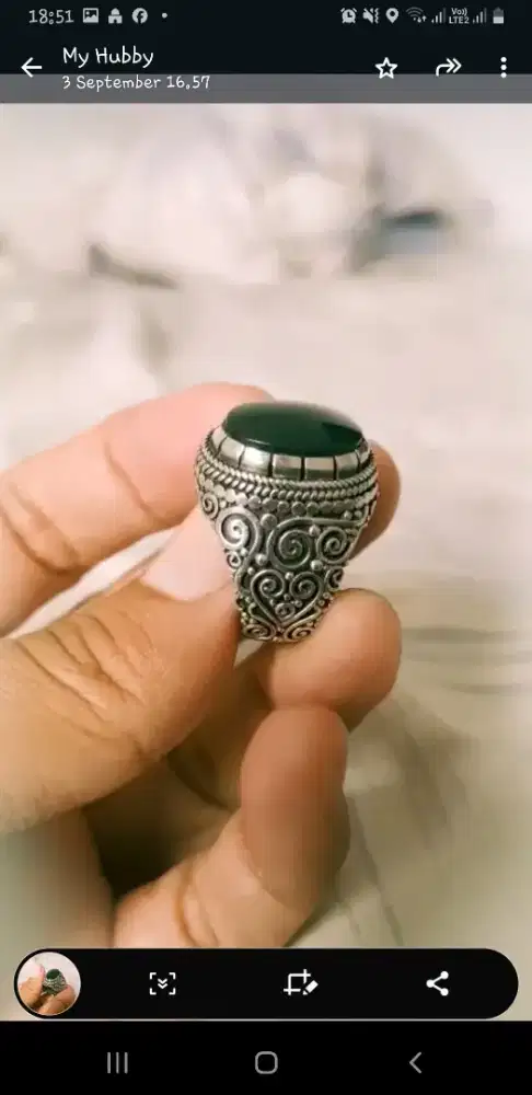 Jual cincin batu yaman hijau