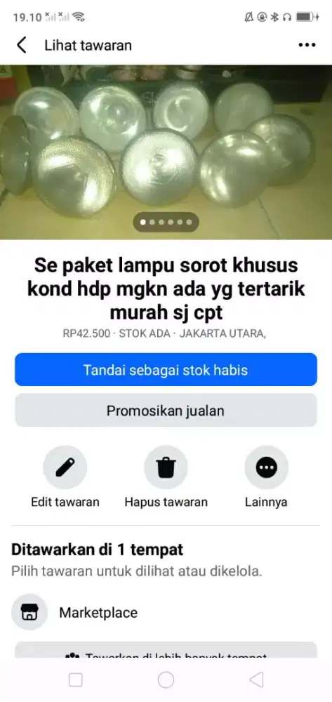 Se paket lampu sorot khusus kond hdp mgkn ada yg tertarik murah sj cpt