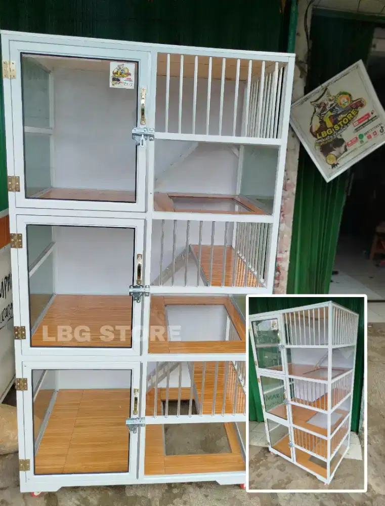 Kandang kucing alumunium