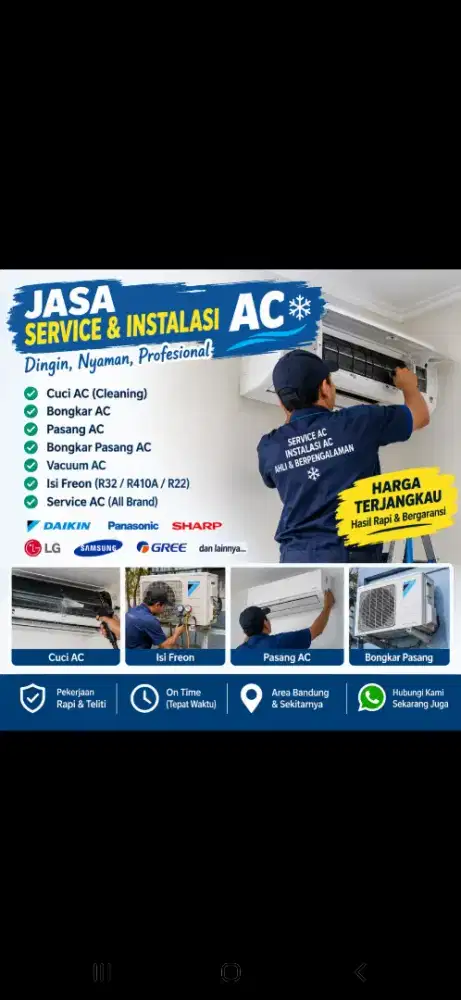 Jasa service ac bandung & sekitar nya