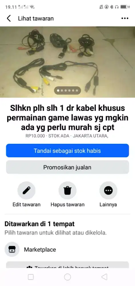 Slhkn plh slh 1 dr kabel khusus permainan game lawas kond bgs murah sj