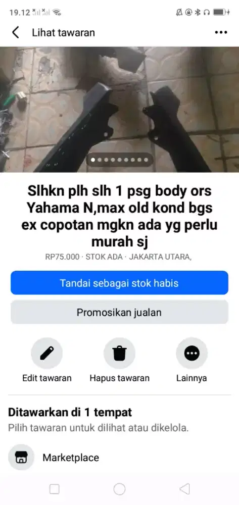 Slhkn plh slh 1 psg body kasar bwh Yahama N,max old brg ors murah sj