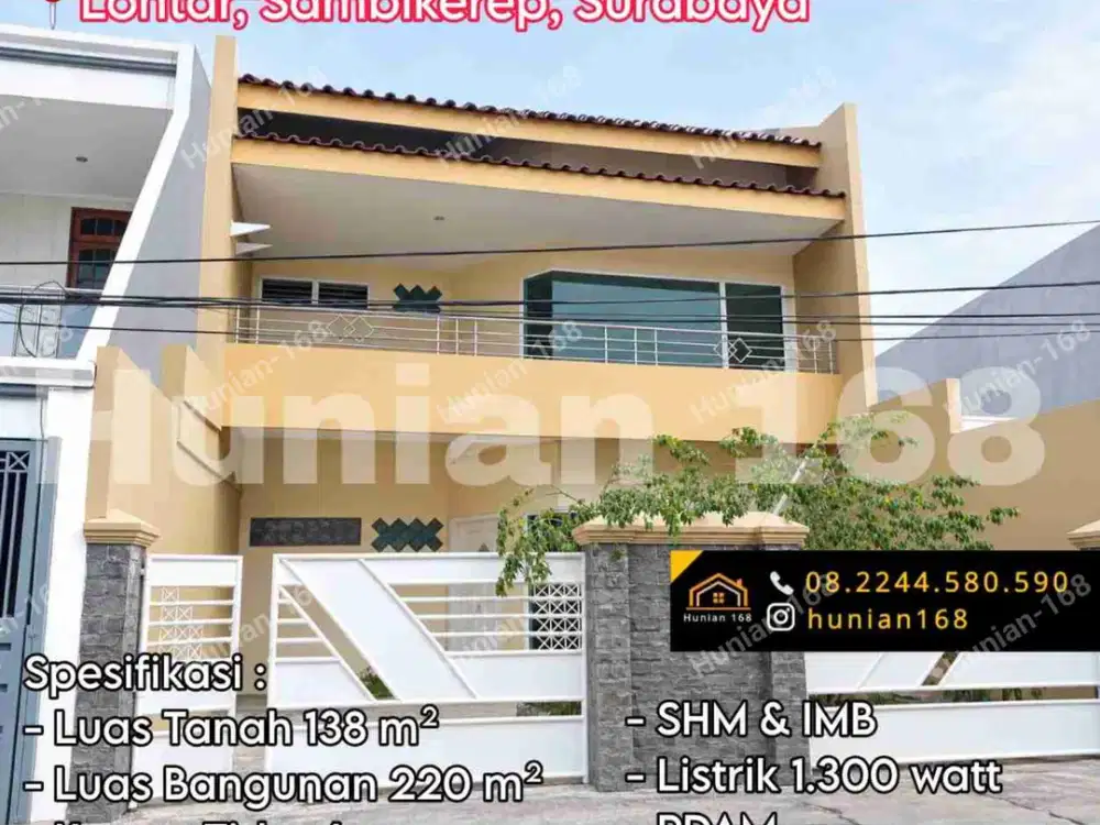 Jual Rumah Siap Huni Kuwukan Raya Lontar Surabaya Barat Sambikerep Candi Wetan Jelidro Tandes Dukuh Sambikerep Sememi Benowo Kupang