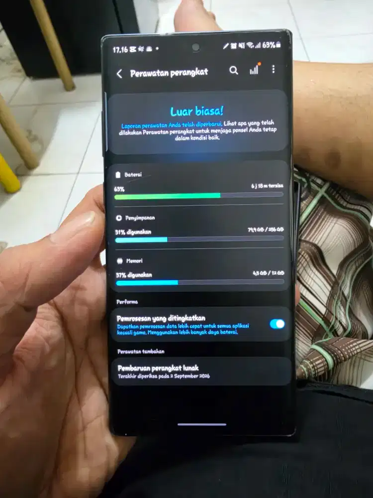Samsung Note 10 Plus 12/256 Layar masih ori