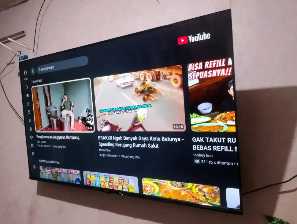 SMart tv COOCaa 50inc double streo pemakaian pribadi beli dari baru