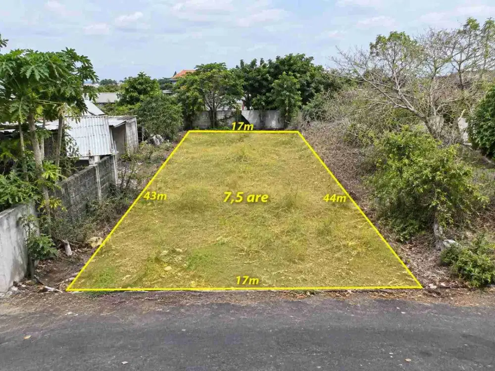 Tanah 751m² Ungasan View Laut di Kawasan Villa Premium