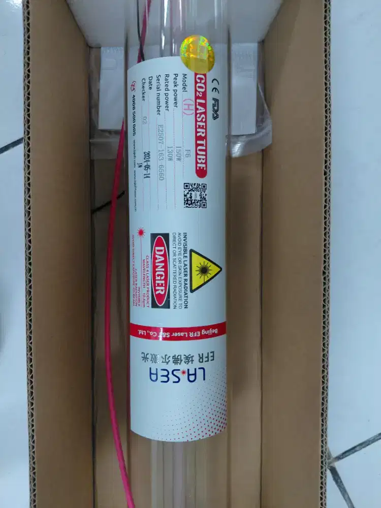 Tabung Laser CO2 LA.SEA F6 130W - 150W (CO2 Laser Tube) - Original EFR