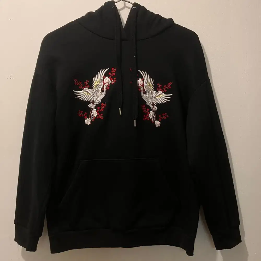 Hoodie Yishion Casual (Embroidered Crane)