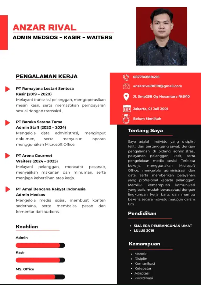 info lowongannya ka