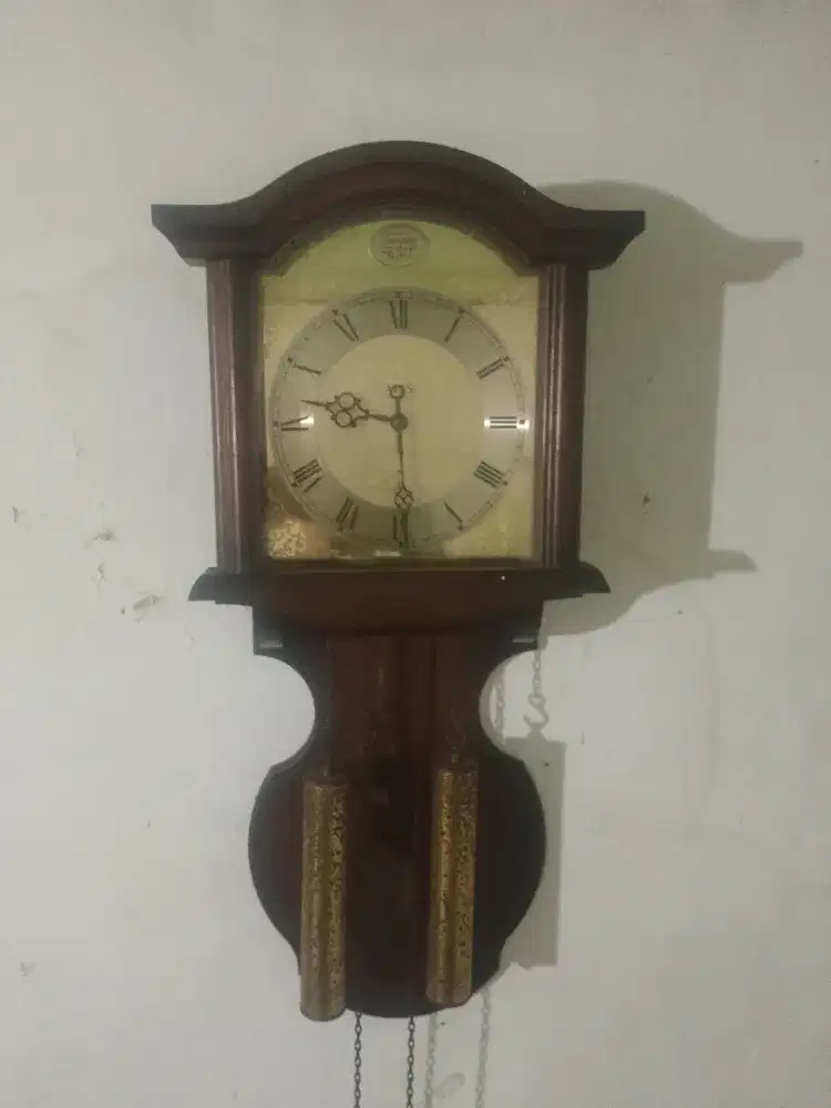 Jam dinding kuno / Clasik AMS TEMPUS FUGIT GERMANY 2 Rantai ORI bunyi