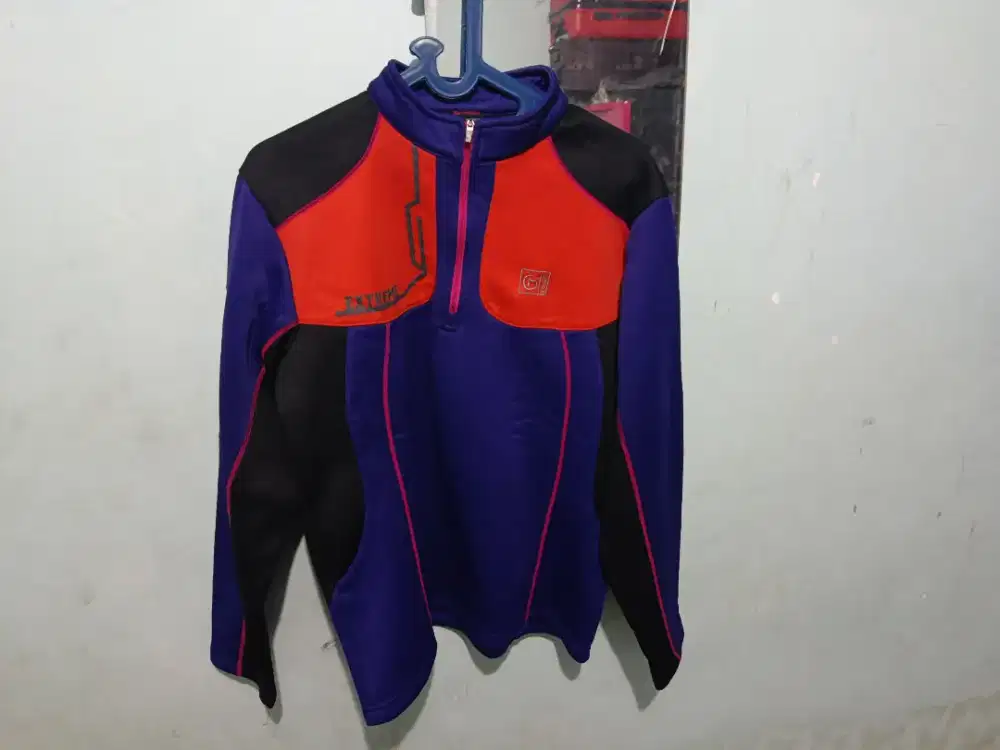jaket warna ungu orange, kain bagus, tebal