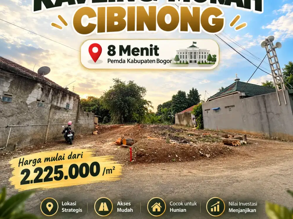 8 Menit Alun Alun Kab. Bogor Kavling Murah Bisa Cicil 12x