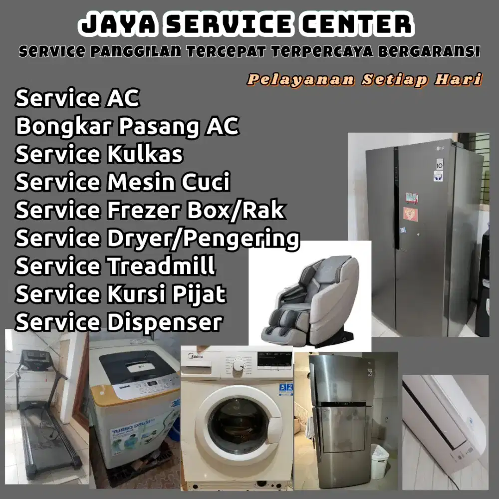 Service AC Mesin Cuci Kulkas Frezer Bongkar Pasang AC Servis Treadmill