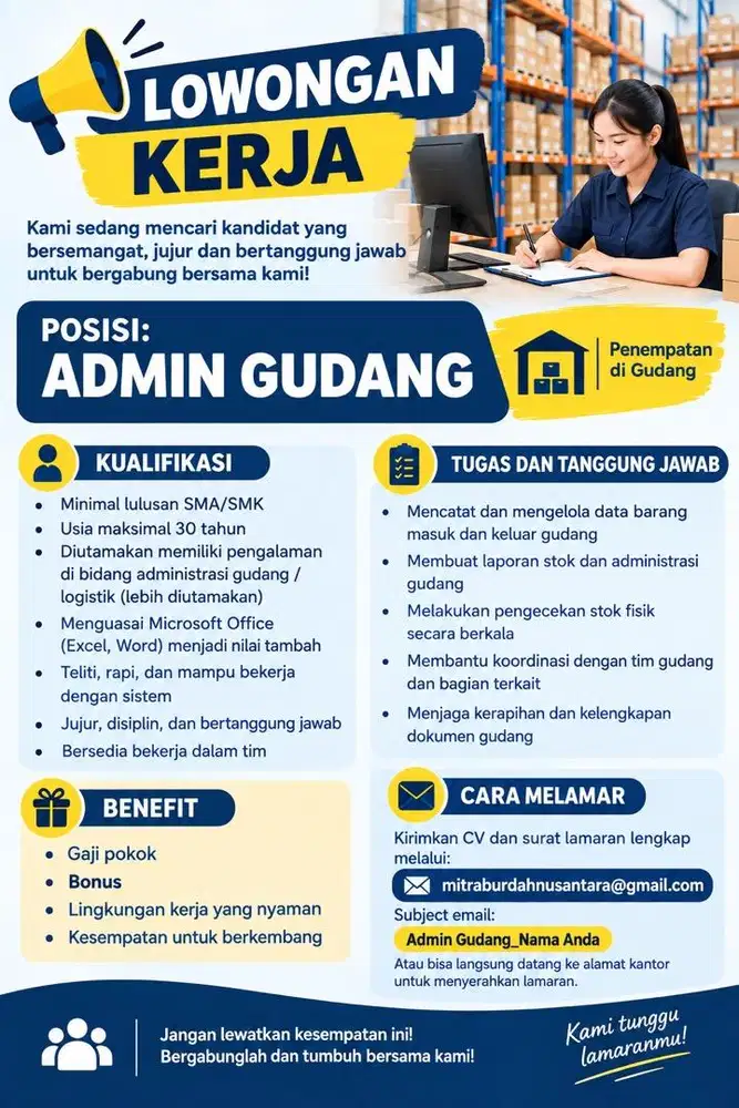 Dibutuhkan Segera Administrasi!