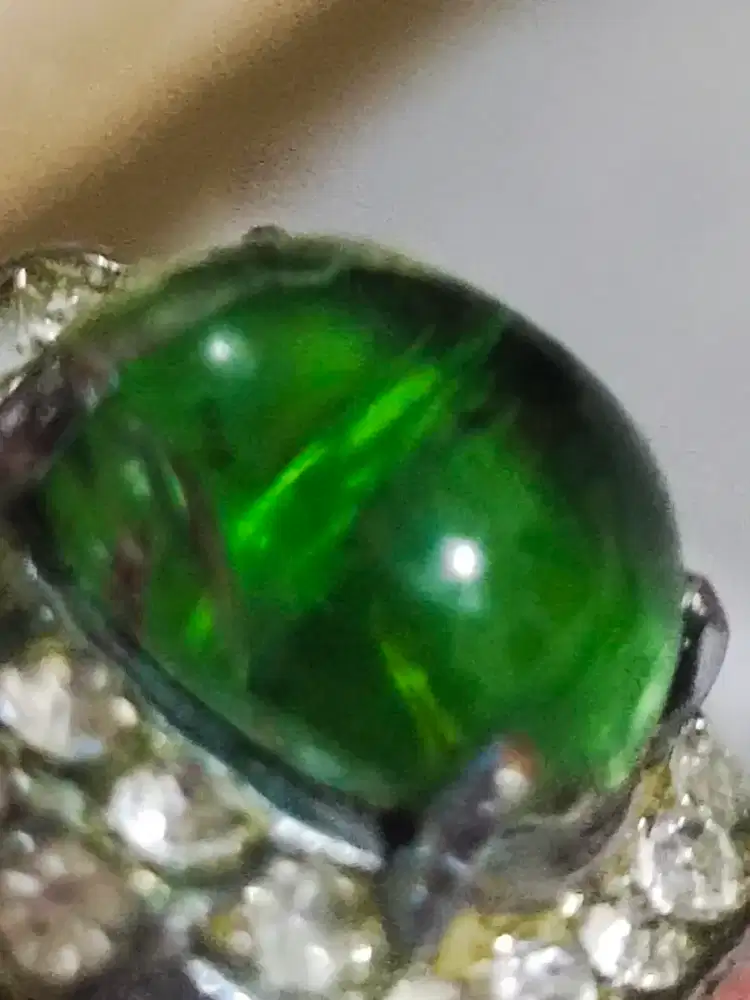 Jual batu cincin perhiasan, emerald green, sesuai photo, no memo, kant