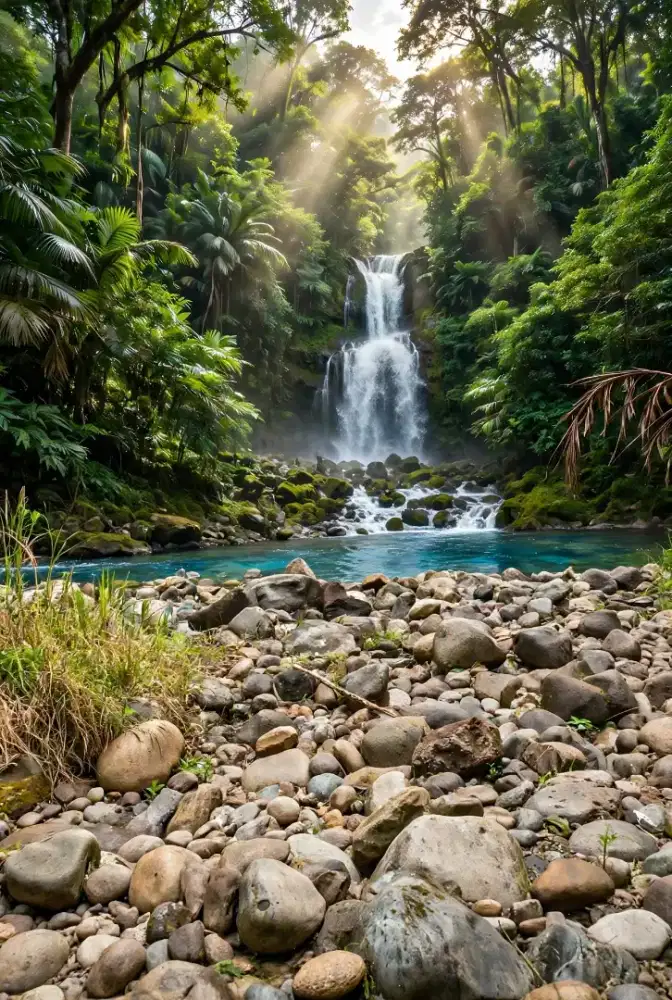 TANAH EKSOTIS 2 HA TEPI SUNGAI + AIR TERJUN
